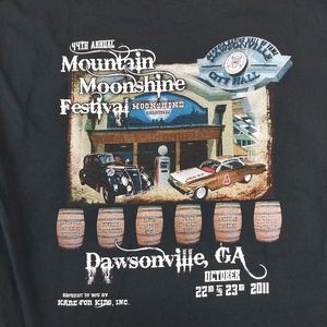 Dawsonville GA Mountain Moonshine Festival 2011 Men's LARGE Long Sleeve T Shirt